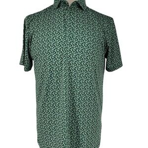 NWT Fore Fathers Men's Green Short Sleeve Golf Polo Shirt Size M